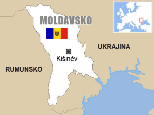 mapa Moldavsko